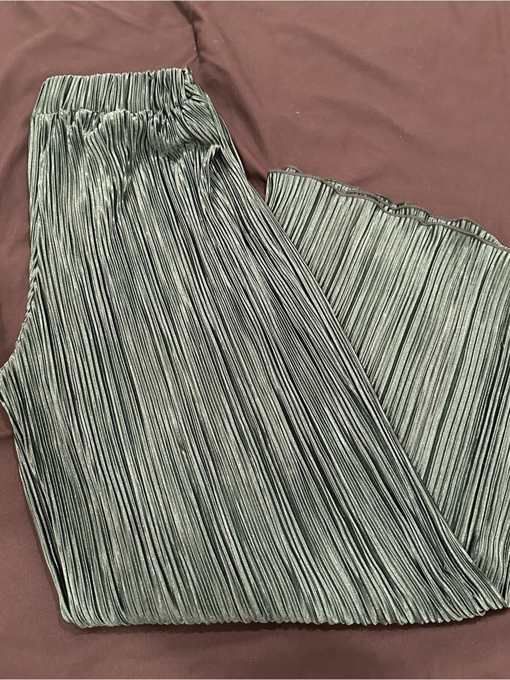 SHEIN Dark Green Pleated Petite Pants